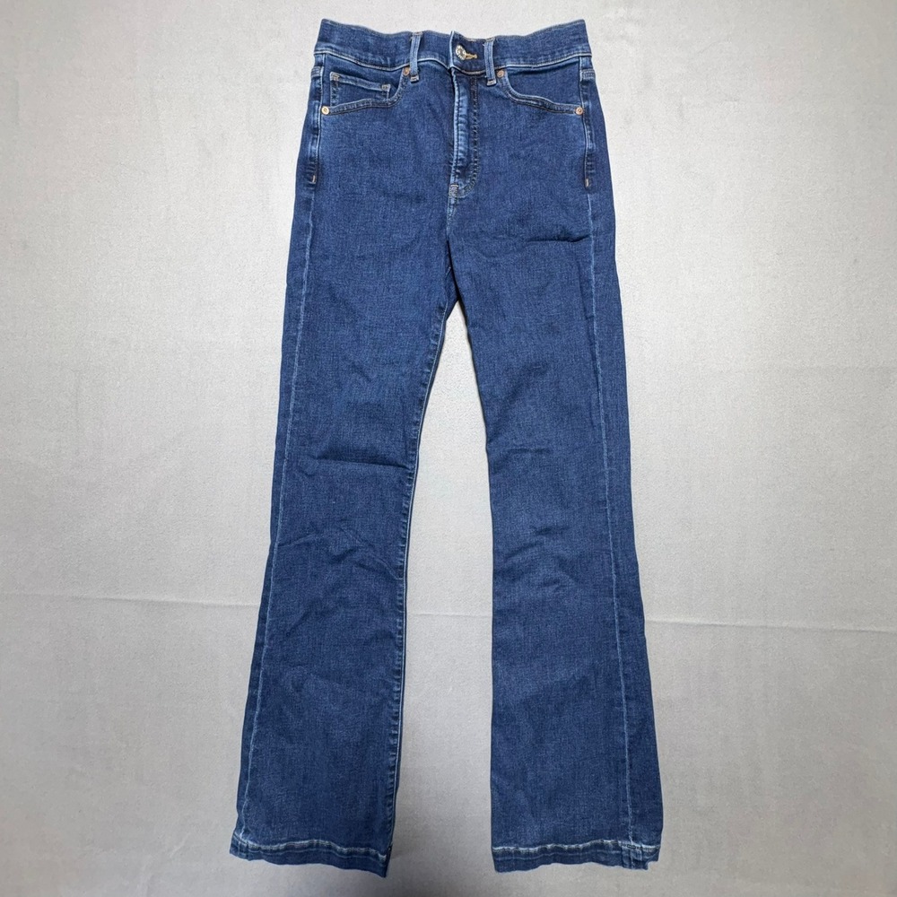 Express Womens High Rise Bootcut Jeans Dark Wash Size 6R Denim Pants